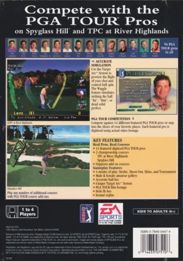 PGA Tour 96 (JP) box cover back